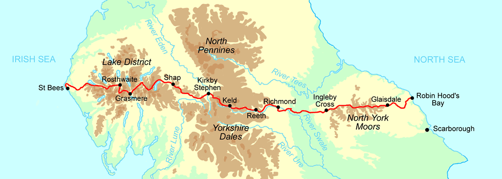 Coast to Coast Run map